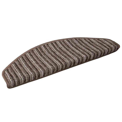 Vidaxx tapis d'escalier autocollants 15 pcs marron 65 x 21 x 4 cm