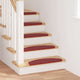 Vidaxx tapis d'escalier autocollants 15 pcs rouge 65 x 21 x 4 cm
