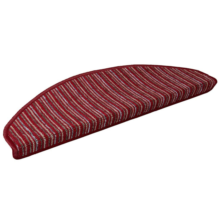 Vidaxx tapis d'escalier autocollants 15 pcs rouge 65 x 21 x 4 cm