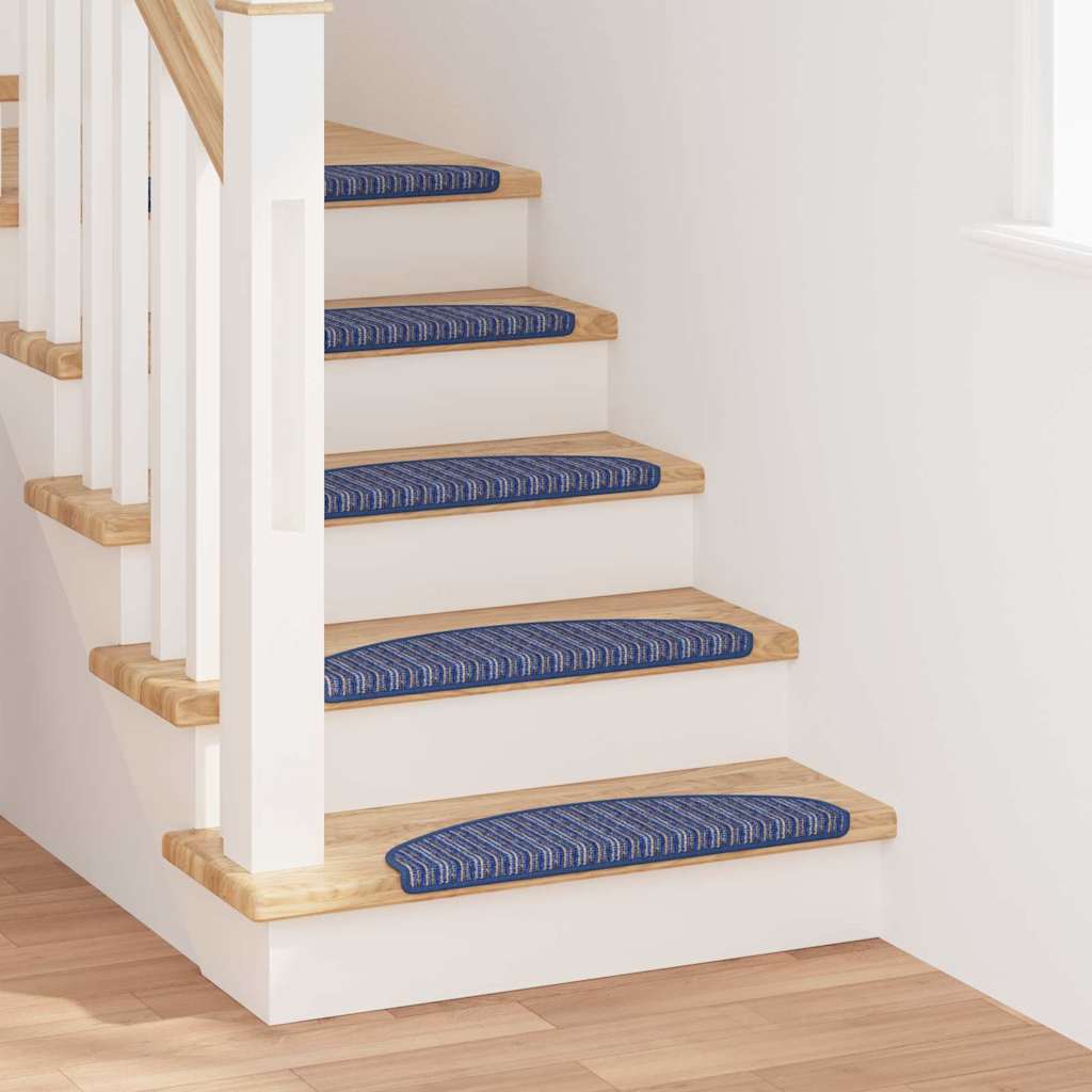 Vidaxx tapis d'escalier autocollants 15 pcs bleu 65 x 21 x 4 cm