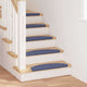 Vidaxx tapis d'escalier autocollants 15 pcs bleu 65 x 21 x 4 cm