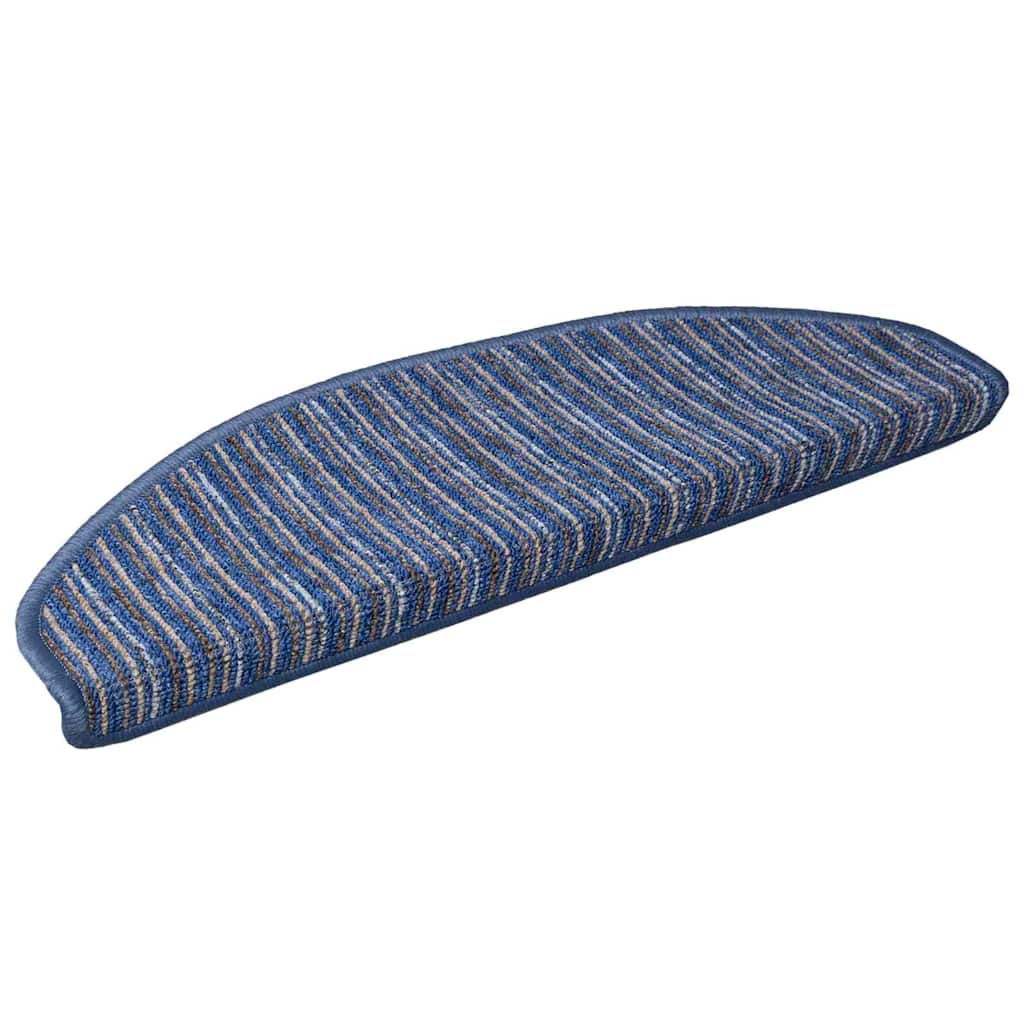 Vidaxx tapis d'escalier autocollants 15 pcs bleu 65 x 21 x 4 cm