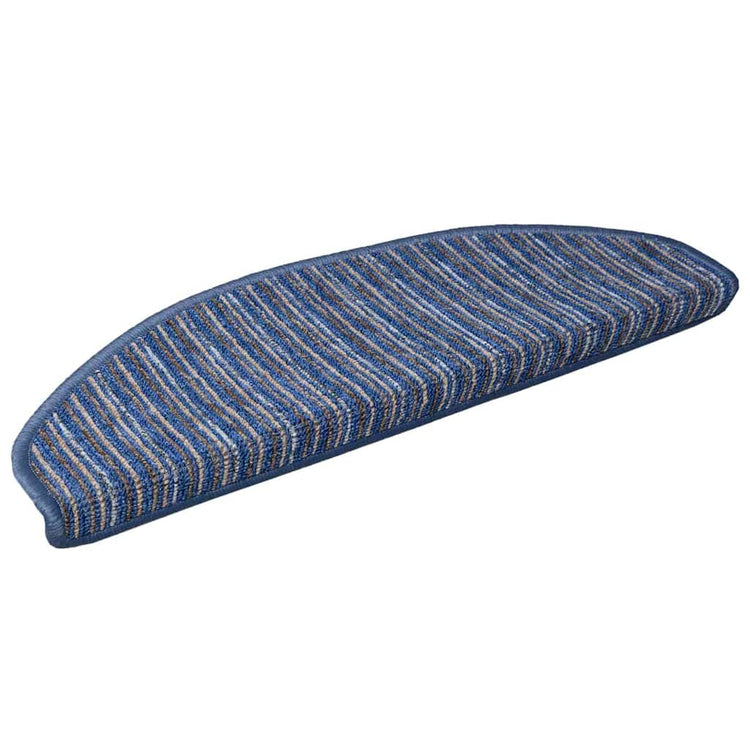 Vidaxx tapis d'escalier autocollants 15 pcs bleu 65 x 21 x 4 cm