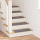 Vidaxx tapis d'escalier autocollants rayés 15 pcs gris 65 x 21 x 4 cm