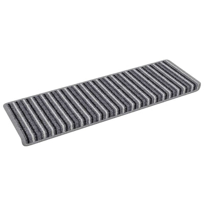 Vidaxx tapis d'escalier autocollants rayés 15 pcs gris 65 x 21 x 4 cm