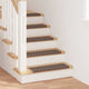 Vidaxl tapis d'escalier autocollants rayés 15 pcs marron 65 x 21 x 4 cm