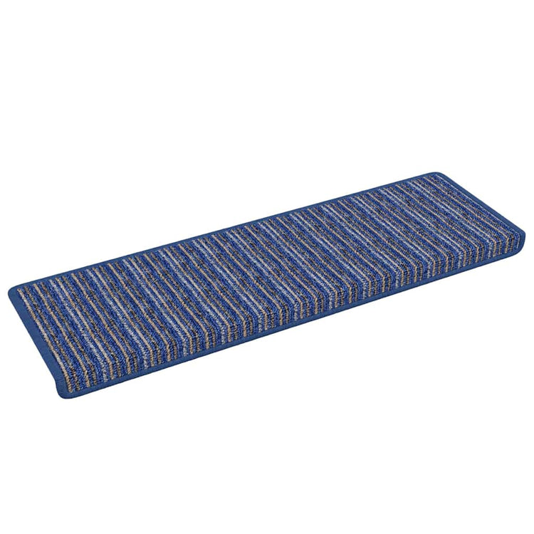 Vidaxx tapis d'escalier autocollants rayés 15 pcs bleu 65 x 21 x 4 cm