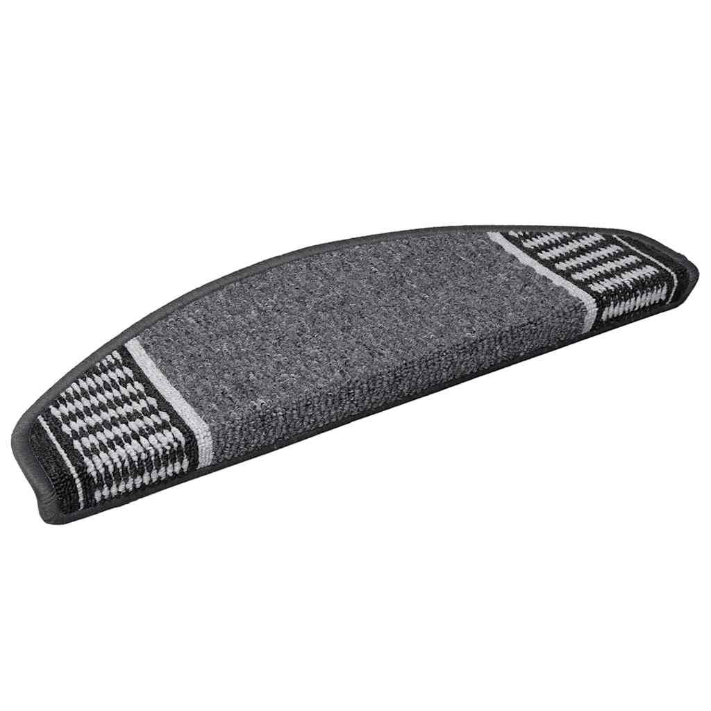 Vidaxx tapis d'escalier autocollants 15 pièces anthracite 65 x 21 x 4 cm