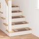 Vidaxx tapis d'escalier autocollants 15 pcs marron 65 x 21 x 4 cm