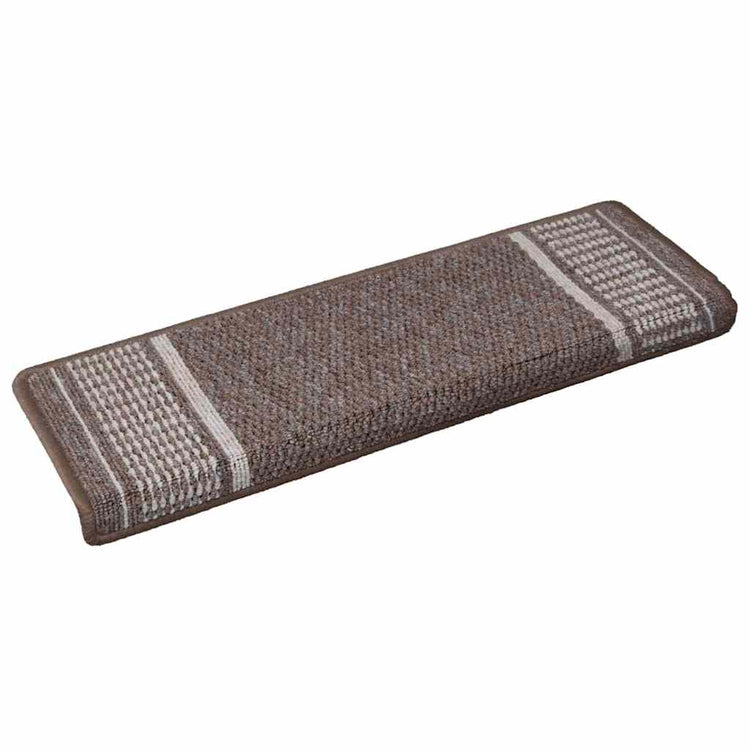 Vidaxx tapis d'escalier autocollants 15 pcs marron 65 x 21 x 4 cm