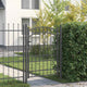 Portail de clôture Vidaxx avec serrure gris 170 x 100 cm en acier thermolaqué