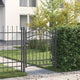 Vidaxx porte de clôture avec clous gris 125 x 100 cm en acier thermolaqué