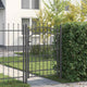 Vidaxx porte de clôture avec clous gris 170 x 100 cm acier thermolaqué