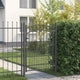 Vidaxx porte de clôture avec clous gris 170 x 100 cm acier thermolaqué