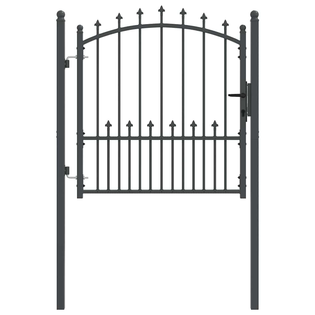 Vidaxx porte de clôture avec clous gris 100 x 100 cm en acier thermolaqué