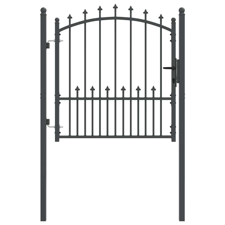 Vidaxx porte de clôture avec clous gris 100 x 100 cm en acier thermolaqué