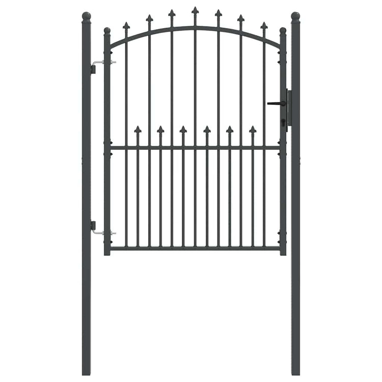 Vidaxx porte de clôture avec clous gris 150 x 100 cm en acier thermolaqué