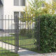 Vidaxx porte de clôture avec clous gris 170 x 100 cm acier thermolaqué