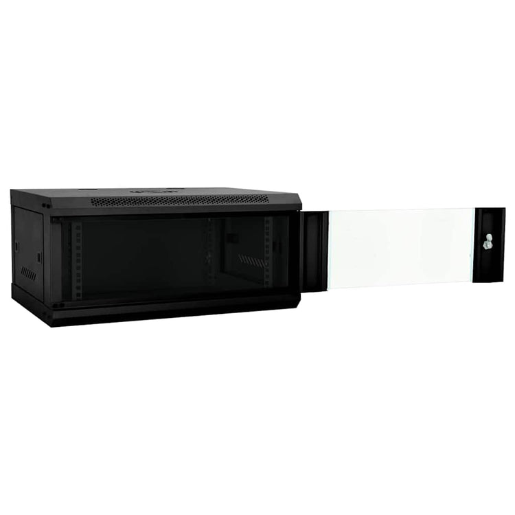 Vidaxxl armoire réseau avec rangement noir 60 x 35 x 28 cm acier