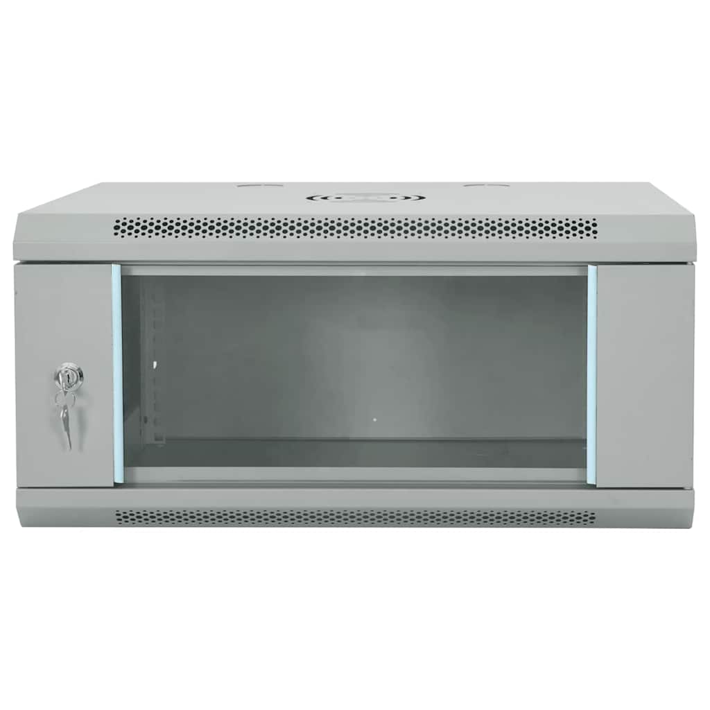 Vidaxxl armoire réseau avec rangement gris 60 x 35 x 28 cm acier