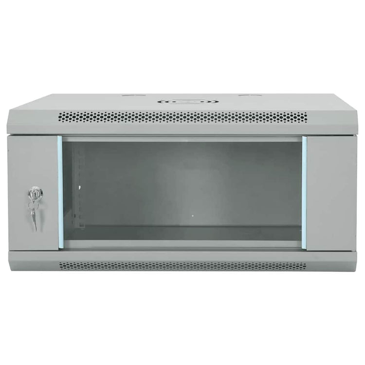 Vidaxxl armoire réseau avec rangement gris 60 x 35 x 28 cm acier