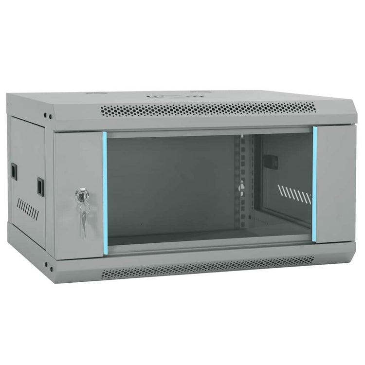 Vidaxxl armoire réseau avec rangement gris 60 x 45 x 35 cm acier