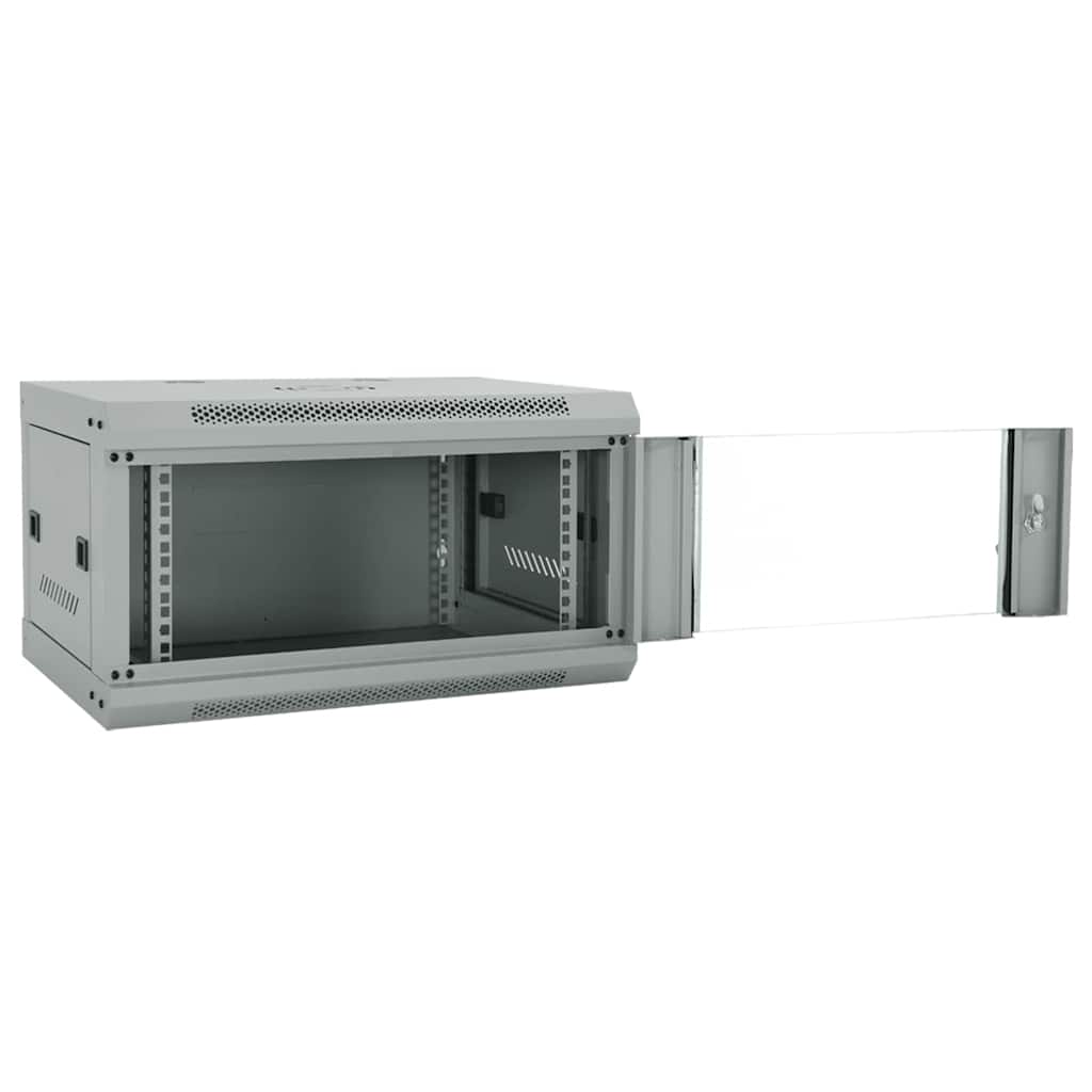 Vidaxxl armoire réseau avec rangement gris 60 x 45 x 35 cm acier