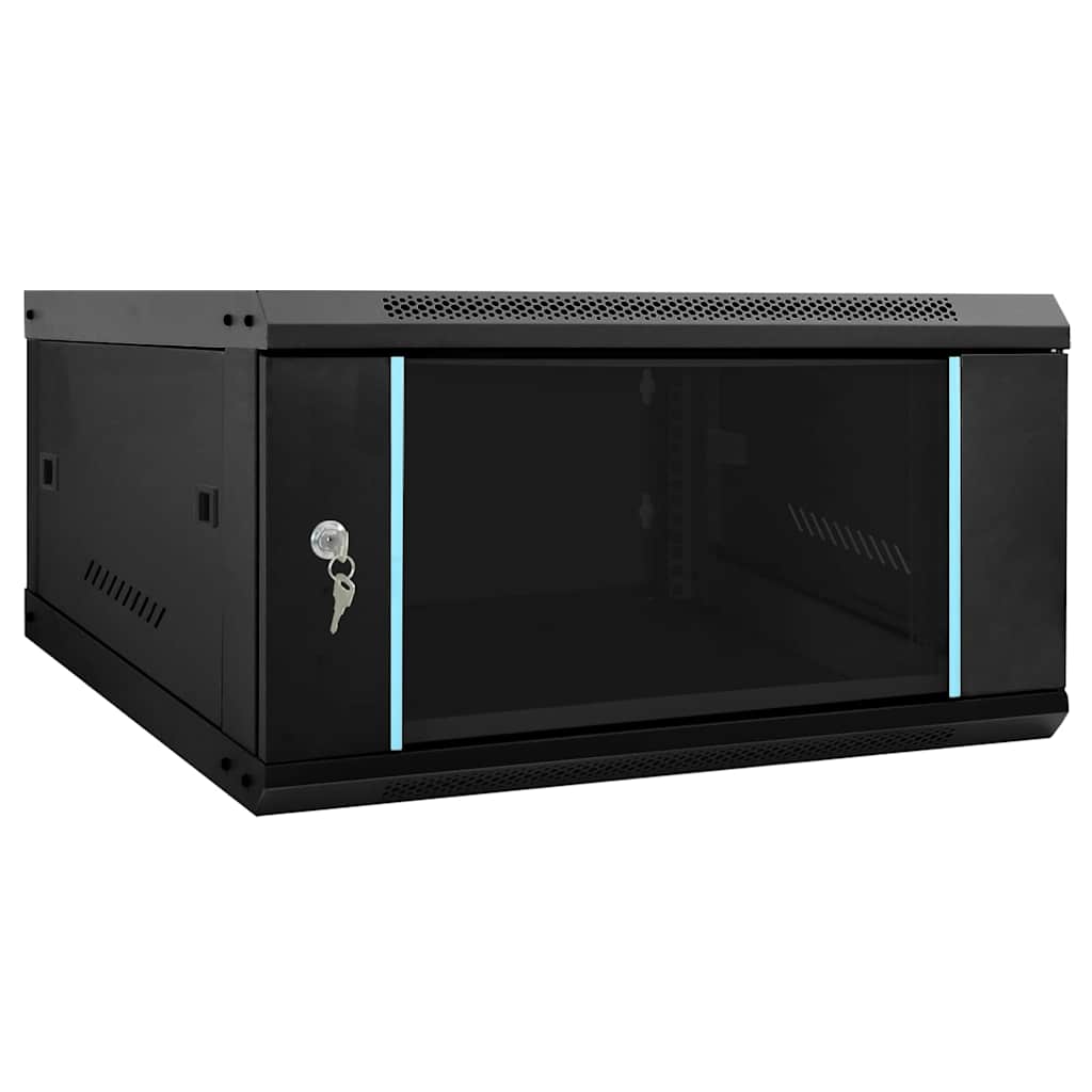Vidaxxl armoire réseau avec rangement noir 60 x 60 x 35 cm acier