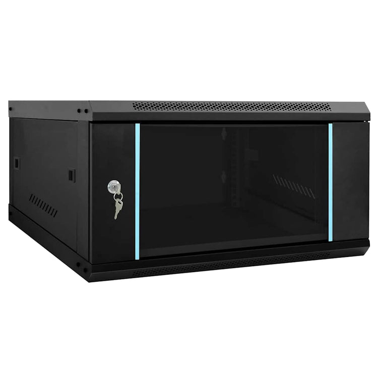Vidaxxl armoire réseau avec rangement noir 60 x 60 x 35 cm acier