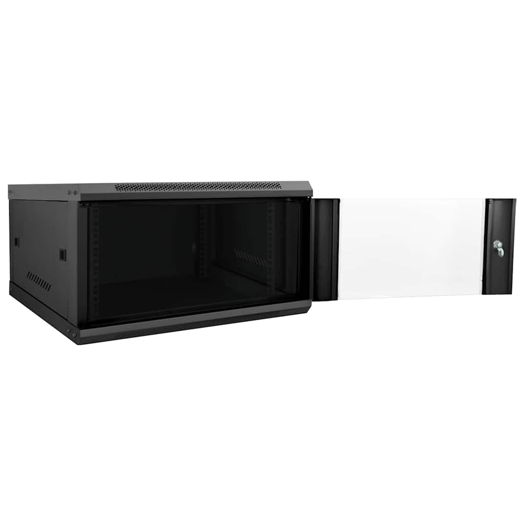 Vidaxxl armoire réseau avec rangement noir 60 x 60 x 35 cm acier