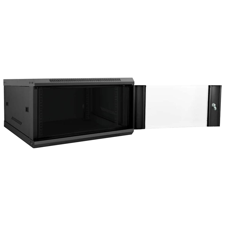Vidaxxl armoire réseau avec rangement noir 60 x 60 x 35 cm acier