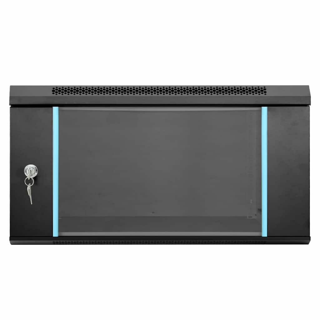 Vidaxxl armoire réseau avec rangement noir 60 x 60 x 35 cm acier