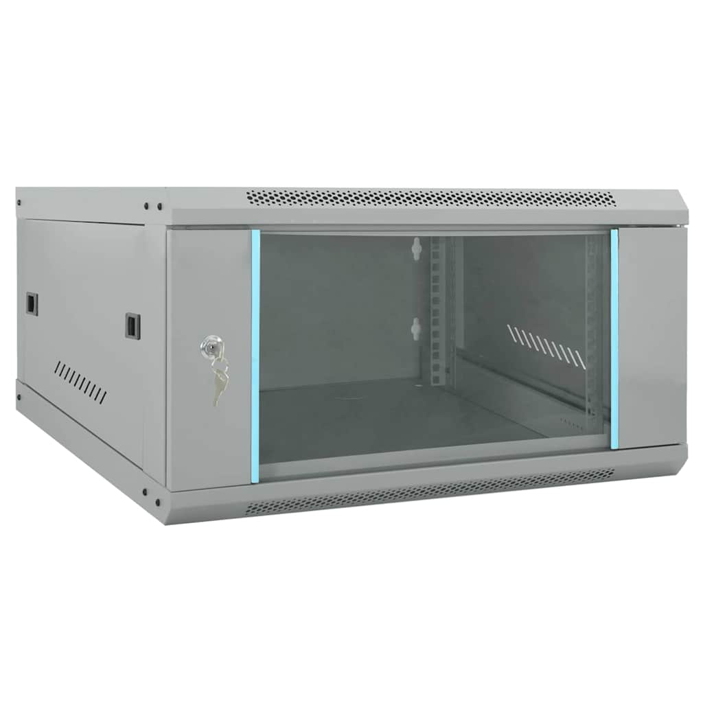 Vidaxxl armoire réseau avec rangement gris 60 x 60 x 35 cm acier