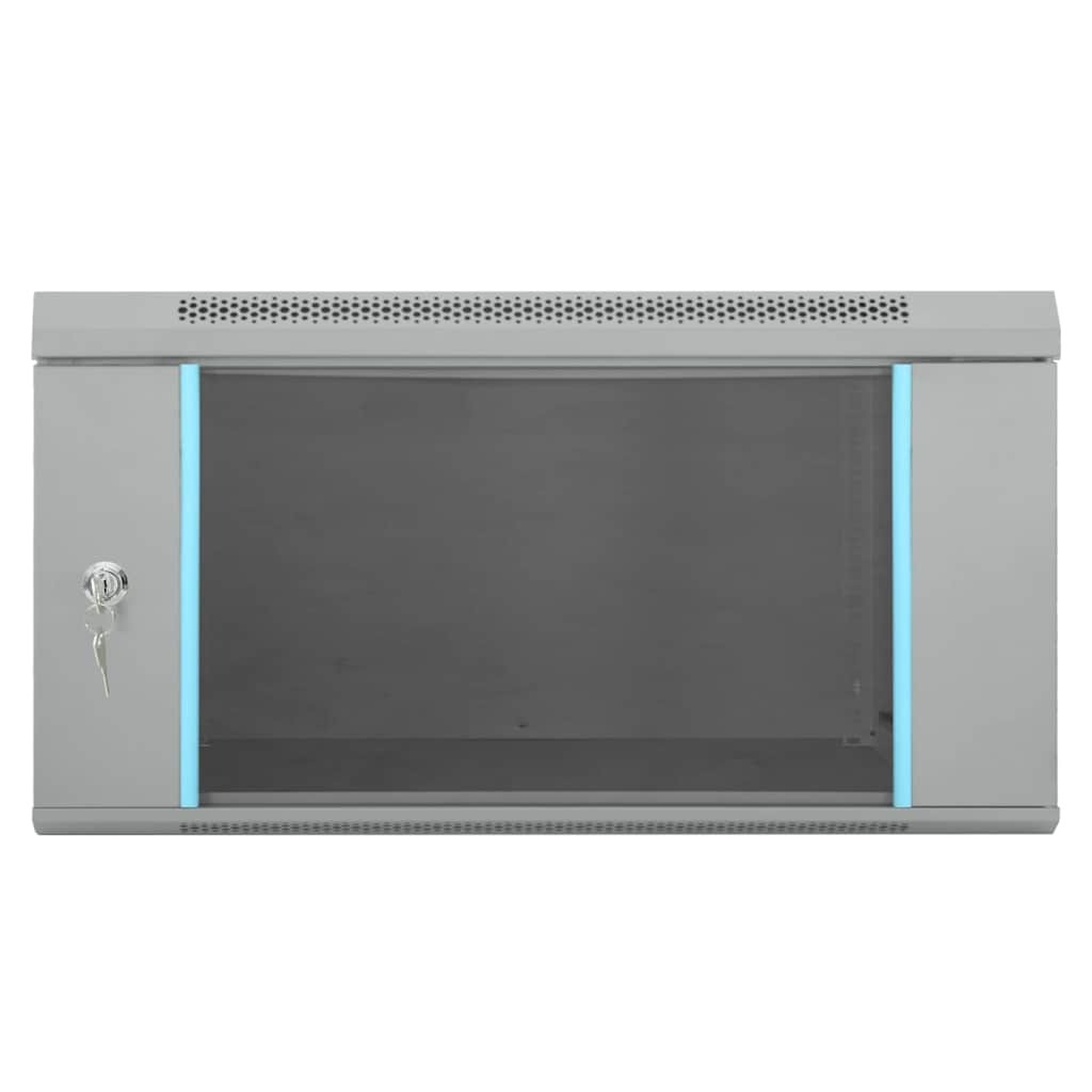 Vidaxxl armoire réseau avec rangement gris 60 x 60 x 35 cm acier