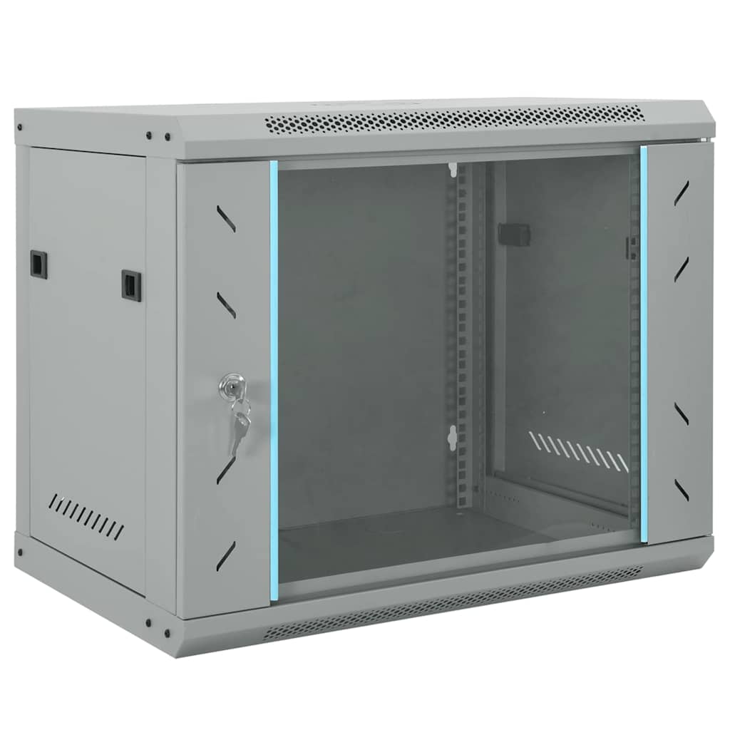 Vidaxxl armoire réseau avec rangement gris 60 x 45 x 50 cm acier