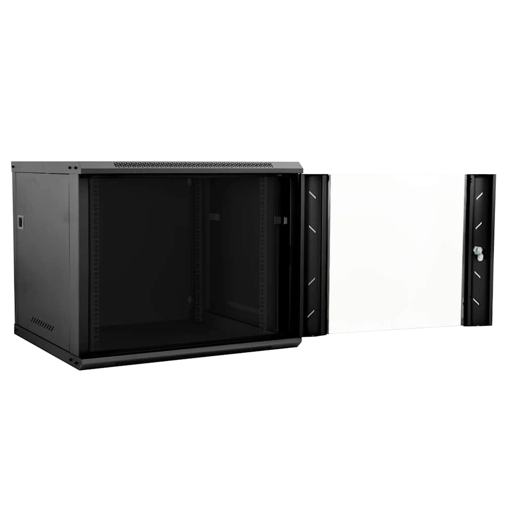 Vidaxxl armoire réseau avec rangement noir 60 x 60 x 50 cm acier