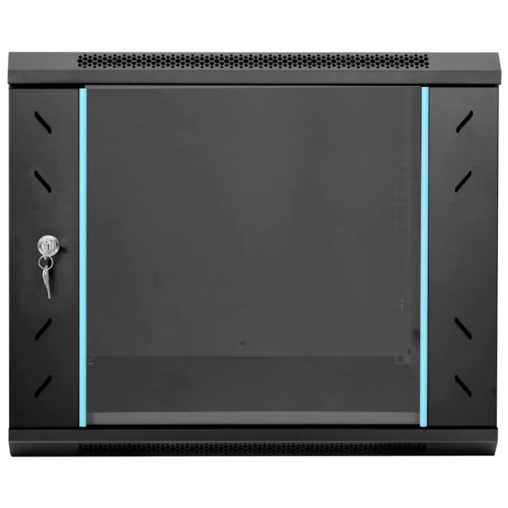 Vidaxxl armoire réseau avec rangement noir 60 x 60 x 50 cm acier