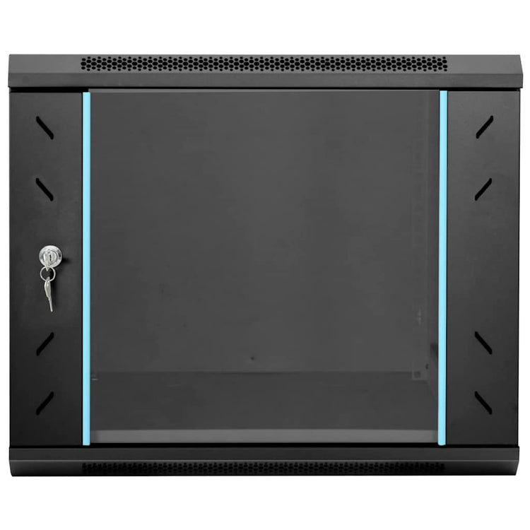 Vidaxxl armoire réseau avec rangement noir 60 x 60 x 50 cm acier