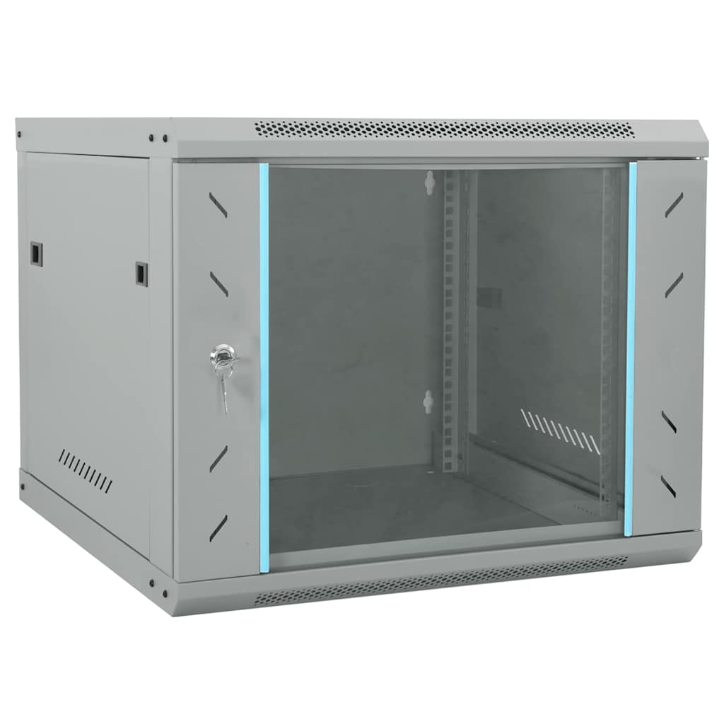 Vidaxxl armoire réseau avec rangement gris 60 x 60 x 50 cm acier