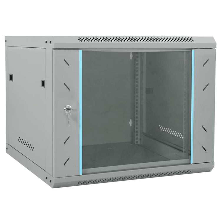 Vidaxxl armoire réseau avec rangement gris 60 x 60 x 50 cm acier