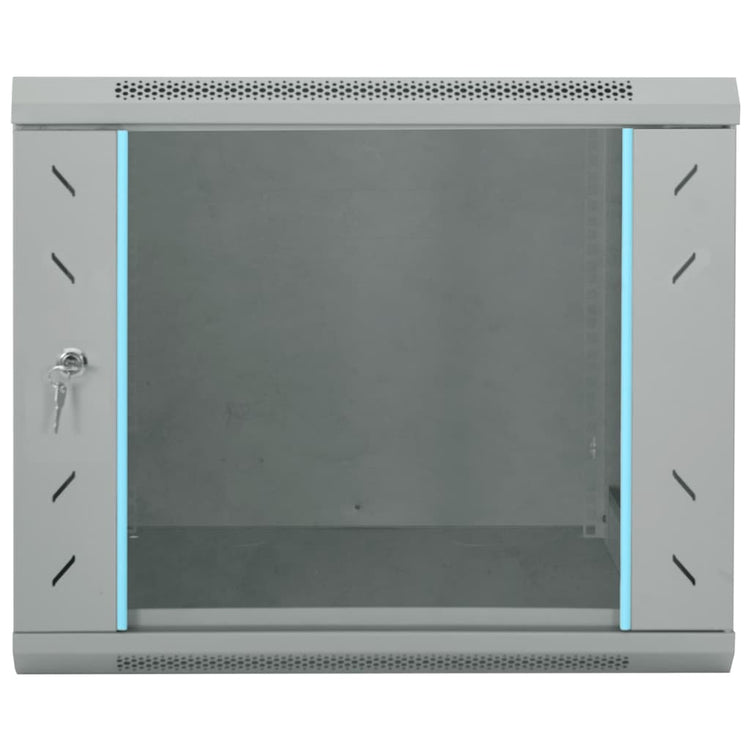 Vidaxxl armoire réseau avec rangement gris 60 x 60 x 50 cm acier