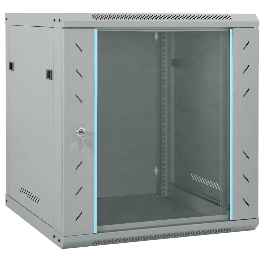 Vidaxxl armoire réseau avec rangement gris 60 x 60 x 65 cm acier