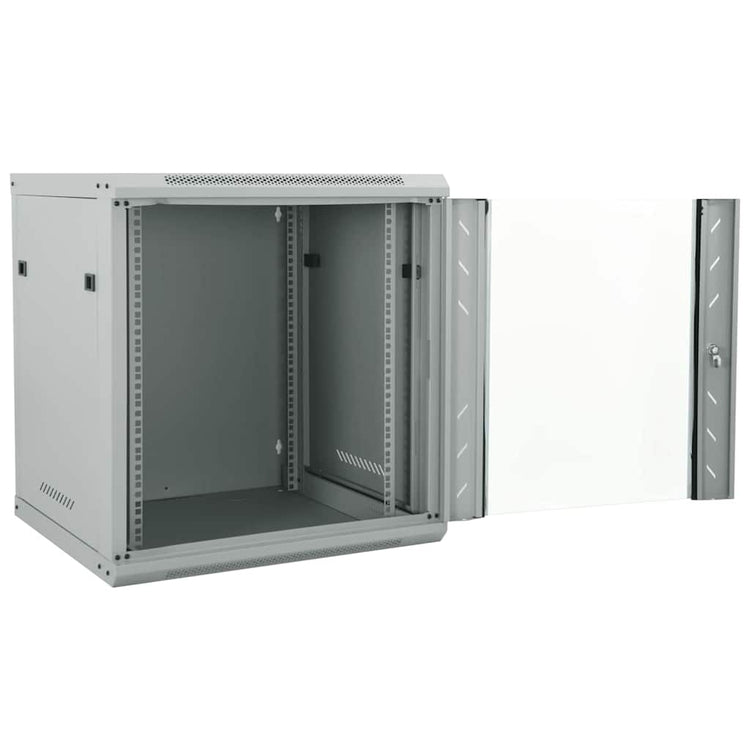 Vidaxxl armoire réseau avec rangement gris 60 x 60 x 65 cm acier