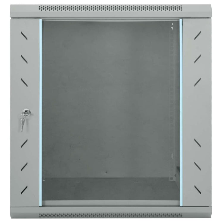 Vidaxxl armoire réseau avec rangement gris 60 x 60 x 65 cm acier