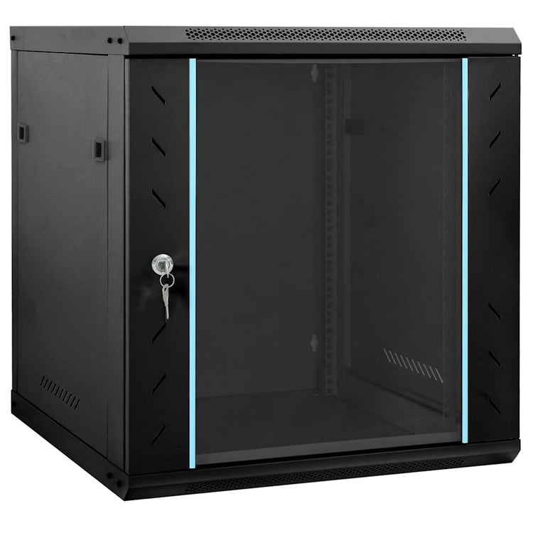 Vidaxxl armoire réseau avec rangement noir 60 x 45 x 65 cm acier