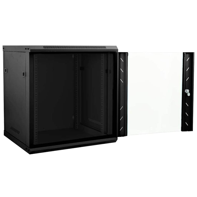 Vidaxxl armoire réseau avec rangement noir 60 x 45 x 65 cm acier