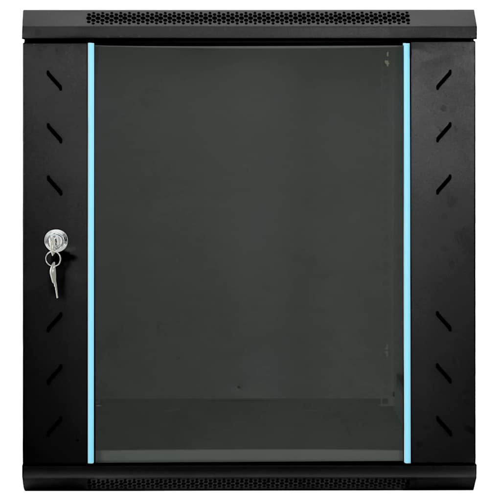 Vidaxxl armoire réseau avec rangement noir 60 x 45 x 65 cm acier