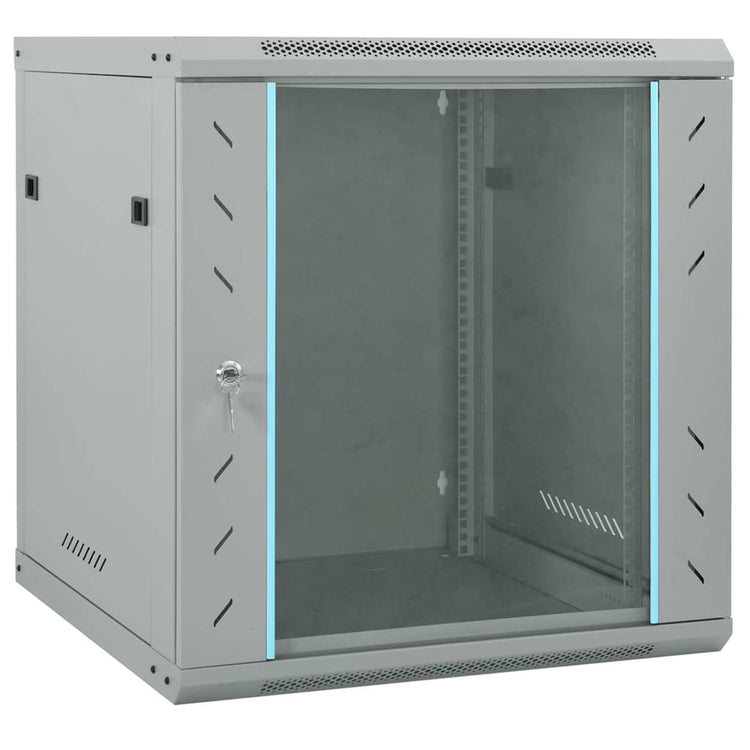 Vidaxxl armoire réseau avec rangement gris 60 x 45 x 65 cm acier