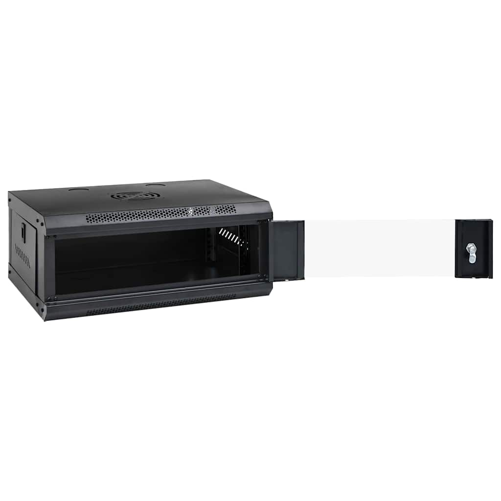 Vidaxxl armoire réseau avec rangement noir 53 x 35 x 21 cm acier