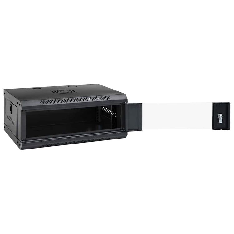 Vidaxxl armoire réseau avec rangement noir 53 x 35 x 21 cm acier